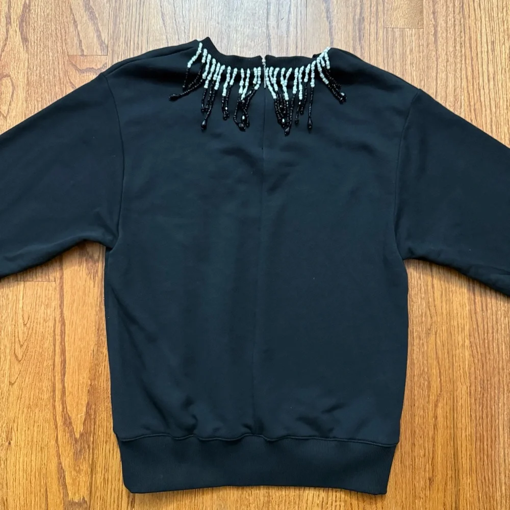 NWT Christopher Kane Beaded Embellished cotton sweatshirt in black size XS - Picture 10 of 16